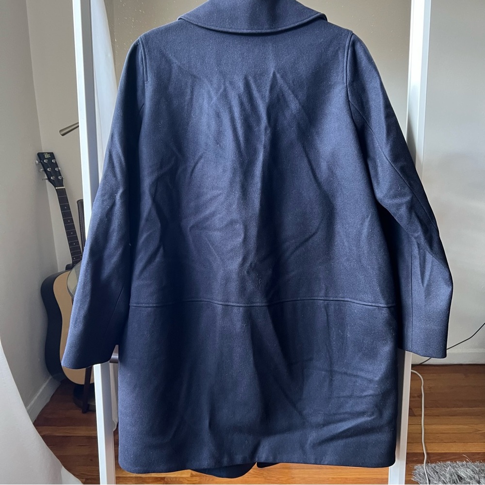 COS navy blue wool cashmere coat size 8 - Picture 6 of 6